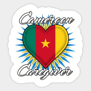 Cameroon Caregiver (white font) Sticker